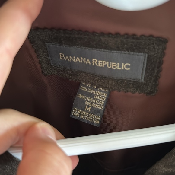 Banana Republic 100% suede jacket olive color - Picture 2 of 9